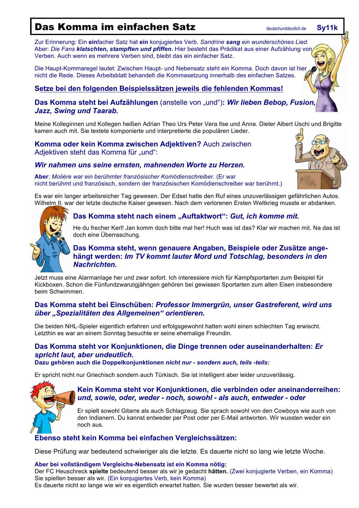 Arbeitsblatter Deutsch Und Deutlich